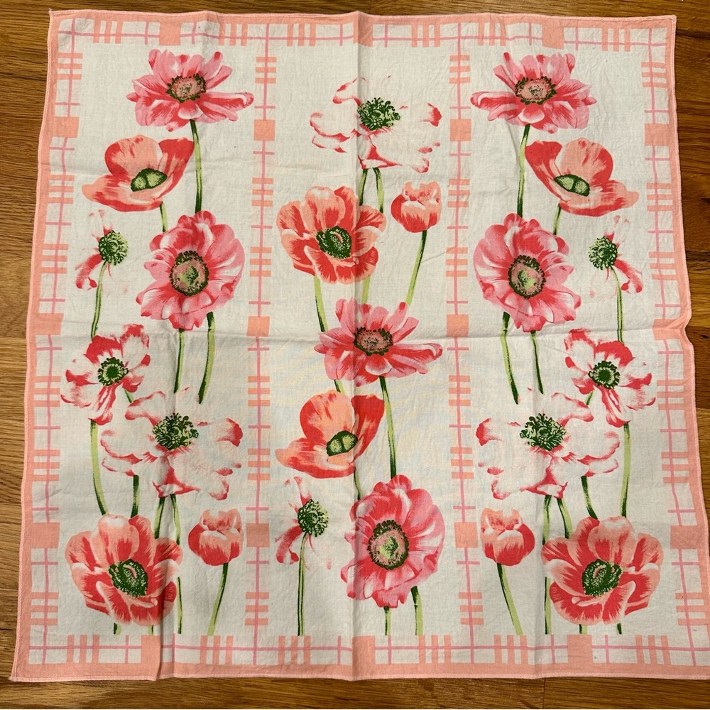 Pink floral bandana